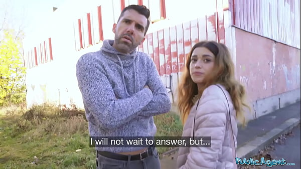 Public Agent Cute small tits Spaniard cheating when she sucks big cock pov 