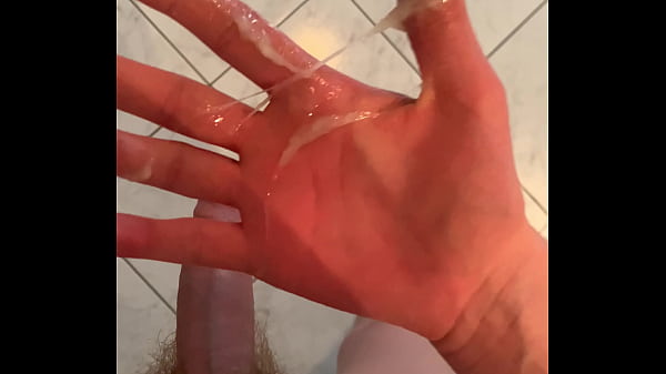 Twink jerks off in bathroom