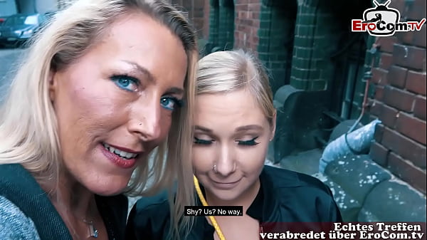 German lesbian real pick up date casting and fuck