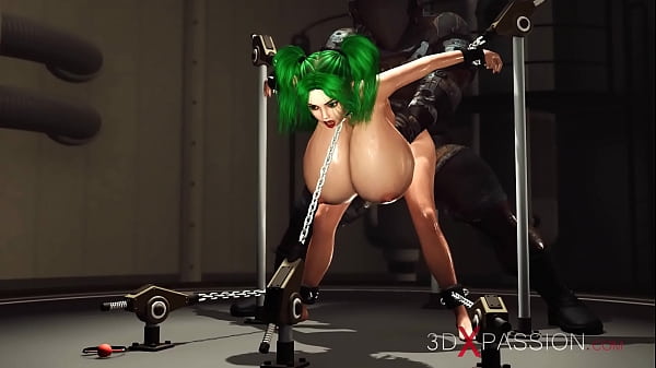 Sexy girl with big tits gets fucked rough by sci-fi monster in the base camp