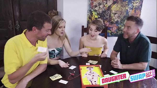 FULL SCENE on http://DaughterSwap3X.com - Game Night Switch Up - Harlow West, Dakota Burns 