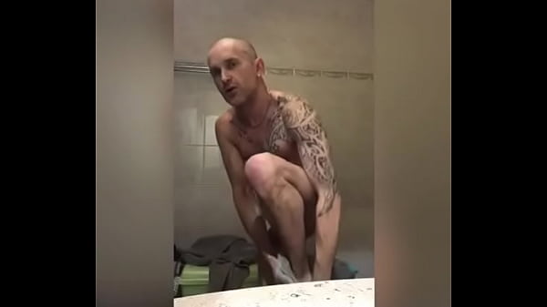 Tattoed dude showing his sexy body