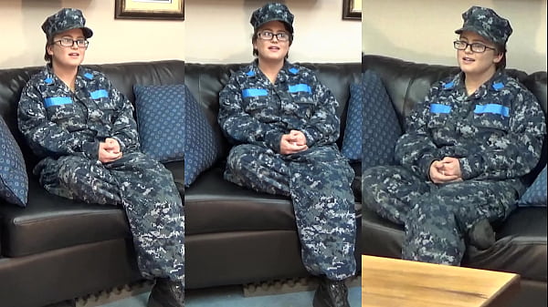 Military slut skips duty to make a dirty movie