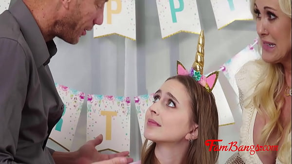 Bday Threesome With Our StepDaughter