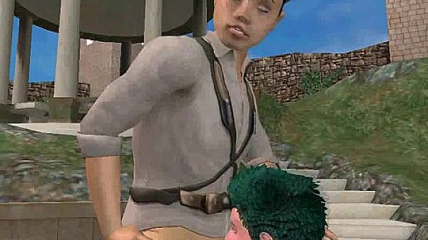 3D cartoon hunk sucks cock while getting fucked 