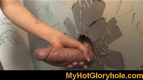 Big white cock sucked by ebony babe in gloryhole initiation 21