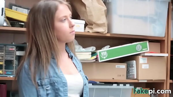 Innocent blonde school girl black mailed by fake manager