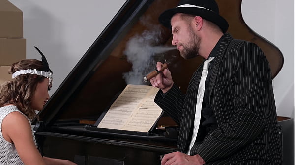 Vintage DP: Busty Pianist Kitana Lure Plugged in All Holes by 2 Gangsters GP2110