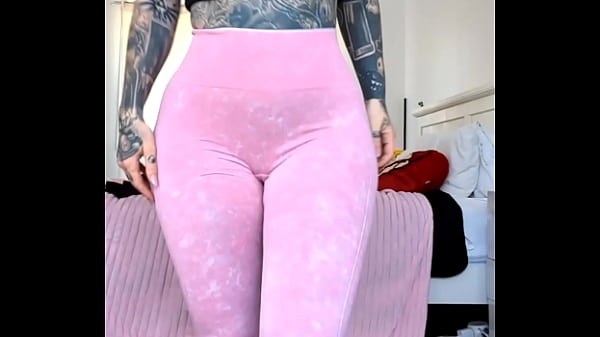 MILF Melody Radford Sheer Gym Leggings Close-up