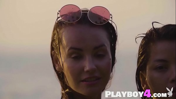 Sexy models posed for a camera  