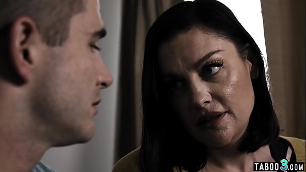 Big boobed MILF stepmother asking step son to creampie her 