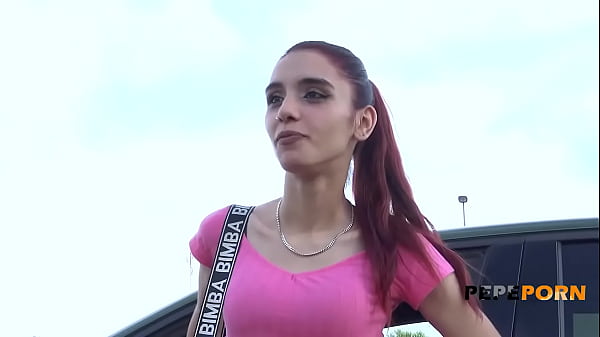 Amateur redhead Ezmeralda Blue tries first hand a BBC