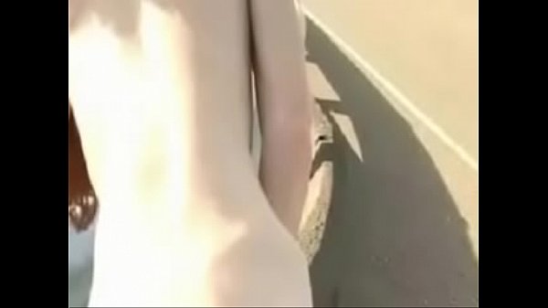 281110 nude in public jogging redhead