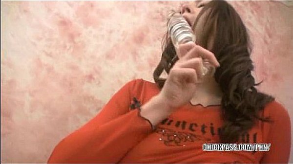 Brunette coed Megan fucking a toy