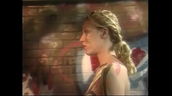 Muscular stallion fucks two young blondes with elastic bodies in a ranch shed