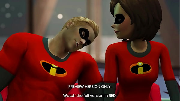 Mr. Incredible Elastigirl and Frozone Threesome