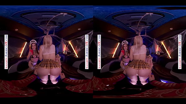 Naughty America - Jamie Jett, Sandra Luberc, and Spencer Bradley Halloween 4some  