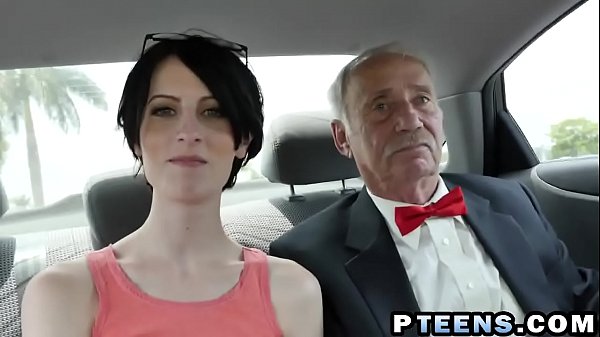 Old dude banging naughty hottie