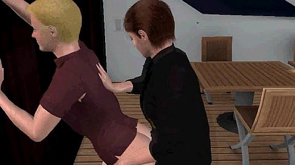 On a boat out at sea these two studs 3D fuck 