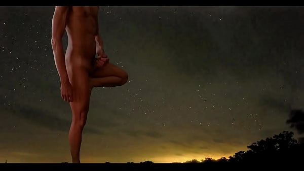 I am standing on one leg jerking off  