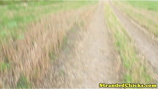 Bigtit euro hitchhiker gets cum on tits