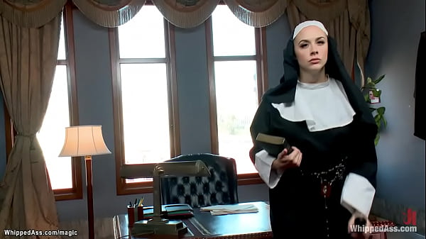 Lesbian nun Chanel Preston masturbates in her office then ties ebony sinner Ana Foxxx and rides her face while her body is waxed till anal fucks her