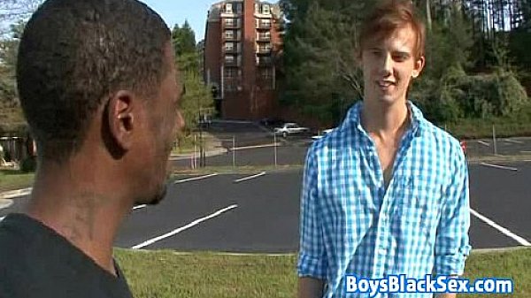 Muscular Blacg Gay Dude Fuck White Twink With His BBC 15