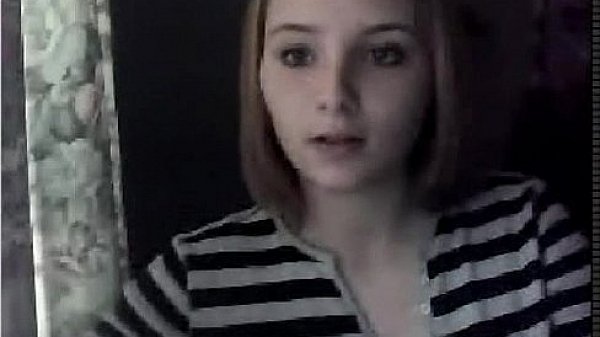 Young girl play on webcam  