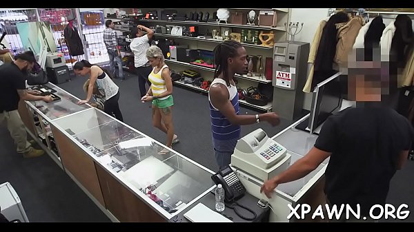 Hawt wench has sex in shop