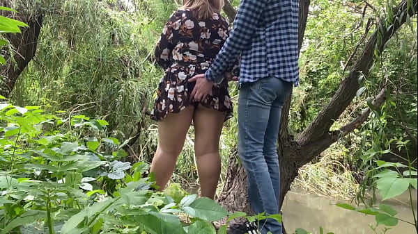 Sexy mother-in-law lifted her dress up so I could cum on her ass on the street