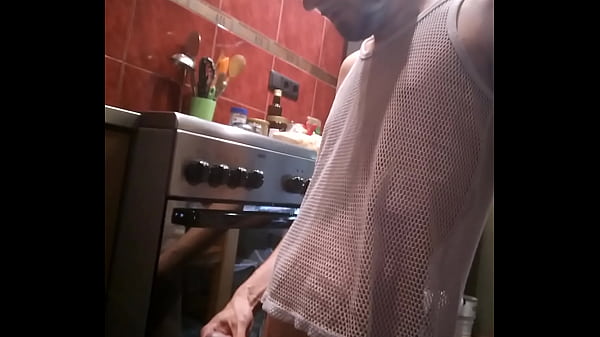 Licking cum and spitting it  