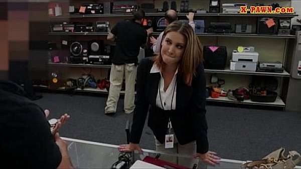 Foxy huge boobs business woman screwed up for money