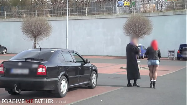 Forgive Me Father - Glory hole suck and fuck in service station toilets for cash strapped BBW cheating PAWG girlfriend with huge boobs and a fat booty