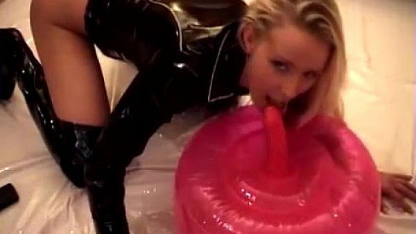 girlfriend with a inflatable toy