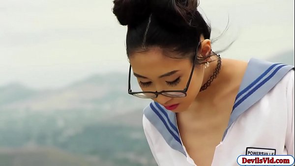 Asian transfer student fucked by her friends stepad