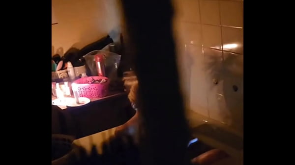 Filming my teacher while she is taking a bath 