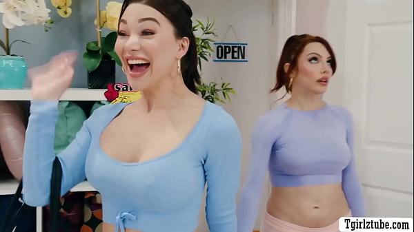 I caught my TS girlfriend getting sucked by this horny slut store clerk.Instead of getting mad,I decide to join and we start fucking