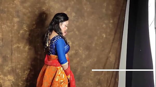 Indian festival bold look in lehanga and saree showing boobs