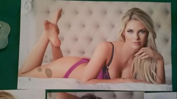 Cum tribute for blonde model