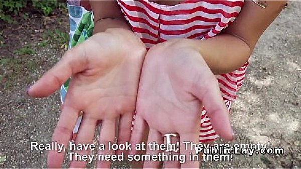 Dude bangs babe in public till cumshot