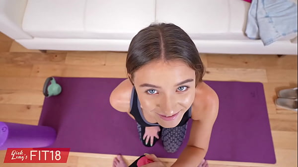 Gorgeous 18 Year Old Ukrainian Refugee Sissy Moore Models In Yoga Pants and Fucked By Agent - 60FPS