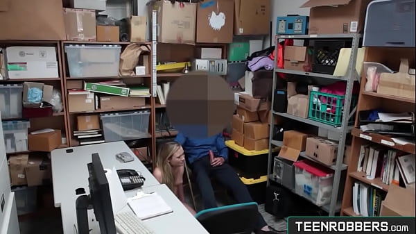 Sensual Shoplifter Teen Alyssa Cole Stroking Big Cock in Camera