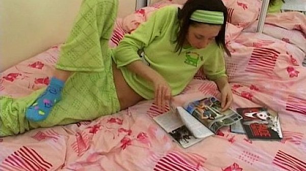 Tight Russian Brunette and Toy Carrot