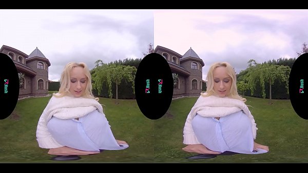 Gorgeous blonde bombshell with huge tits rides a big cock in virtual reality 