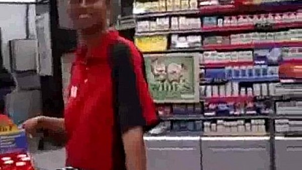 Quickie Mart Blowjob and swallows.