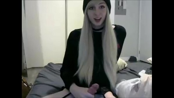 Blonde Transvestite On Webcam