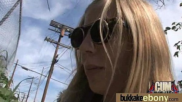 Interracial bukkake sex with black porn star 12 