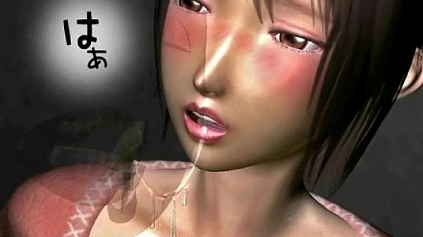 3D Cartoon hottie sucking a black cock