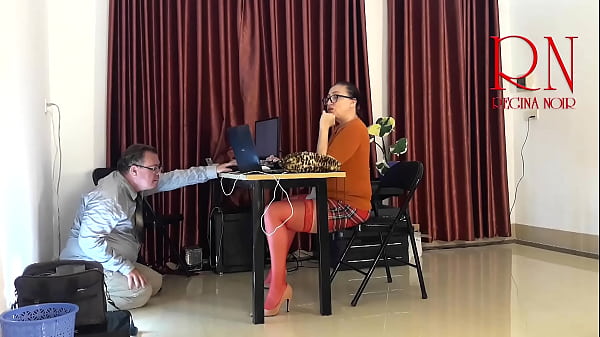 Monday in the office. Employee without panties. Tease, lick pussy, suck dick in the office. Naughty office. s1