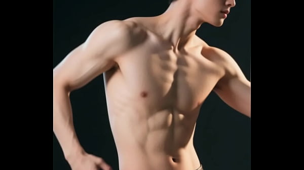 Muscle man white oriental !(AI-generated)  